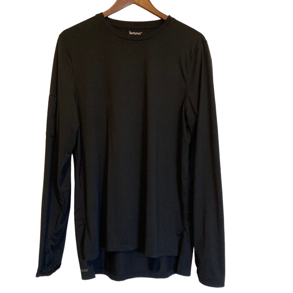TERRAMAR LONG SLEEVE BLACK T-SHIRT SIZE LARGE
